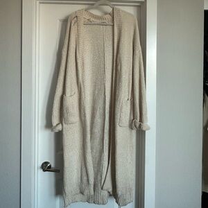 Cream Chenile Duster Cardigan